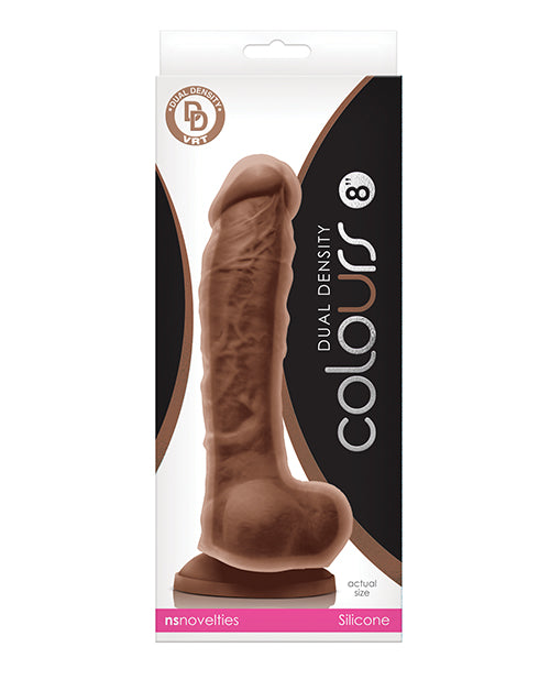 Colours Dual Density 8" Dildo - Brown - LUST Depot