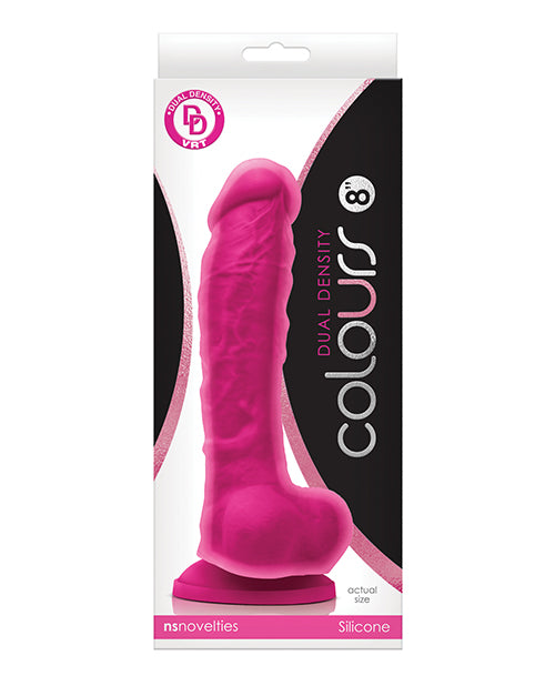 Colours Dual Density 8" Dildo - Pink - LUST Depot