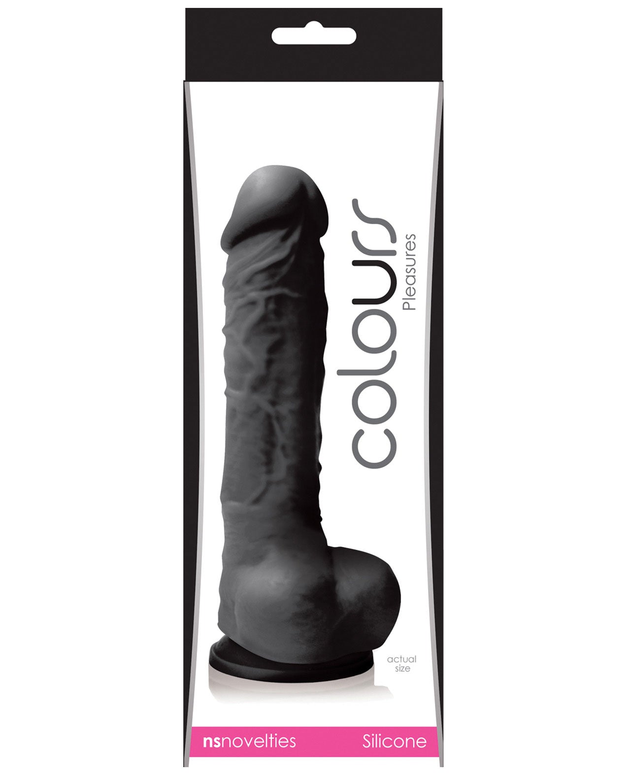 Colours Pleasures Silicone 5" Dildo W-suction Cup - Black - LUST Depot