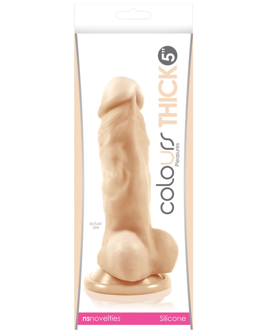 Colours Pleasures Thick 5" Dildo - White - LUST Depot