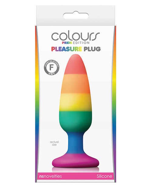 Colours Pride Edition Pleasure Plug Medium - Rainbow - LUST Depot