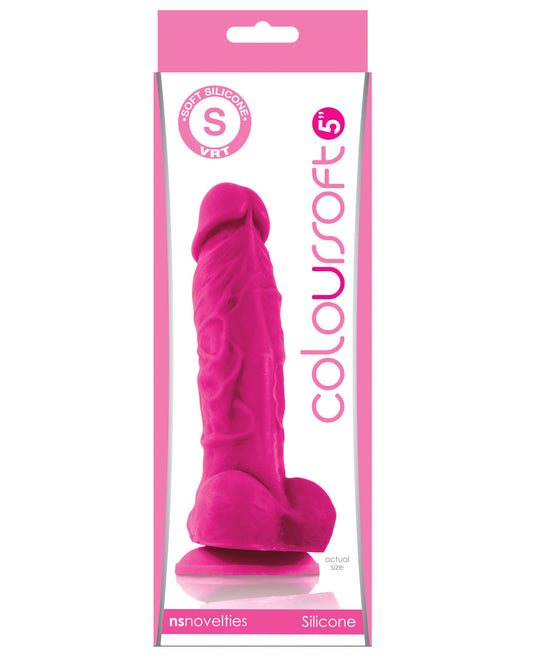 Coloursoft 5" Silicone Soft Dildo - Pink - LUST Depot