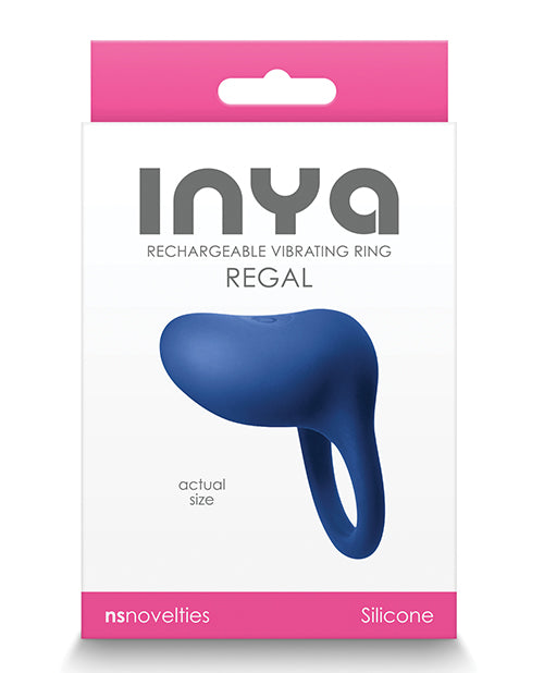 Inya Regal Rechargeable Vibrating Ring - Blue - LUST Depot