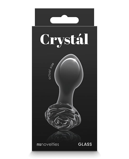 Crystal Rose Butt Plug - Black - LUST Depot