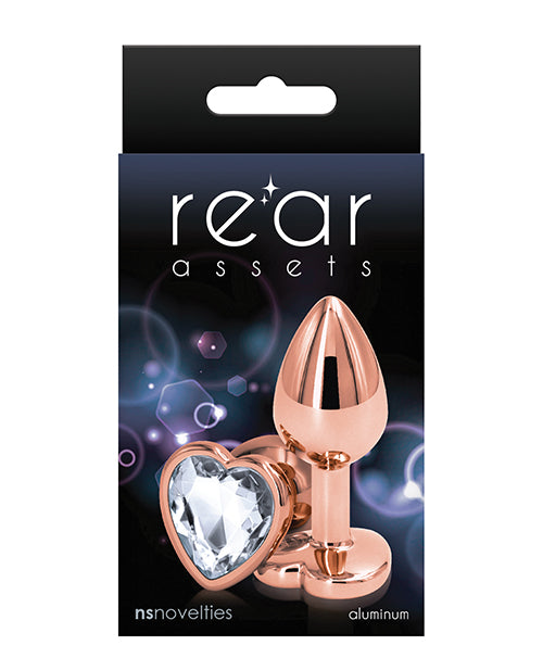 Rear Assets Rose Gold Heart Small - Clear - LUST Depot