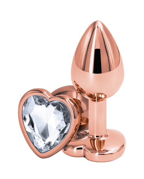 Rear Assets Rose Gold Heart Small - Clear - LUST Depot