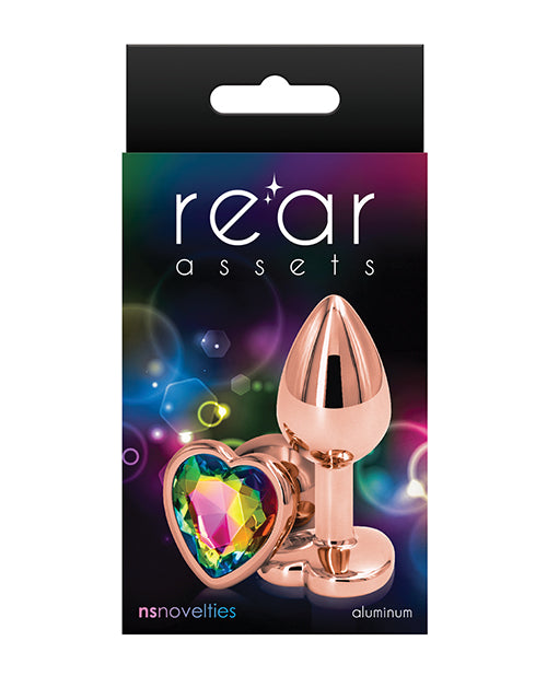 Rear Assets Rose Gold Heart Small - Rainbow - LUST Depot