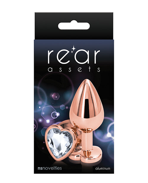 Rear Assets Rose Gold Heart Medium - Clear - LUST Depot