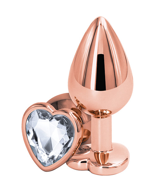 Rear Assets Rose Gold Heart Medium - Clear - LUST Depot