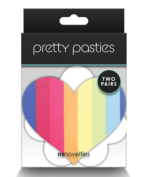 Pretty Pasties Pride Heart & Flower Rainbow - 2 Pair - LUST Depot