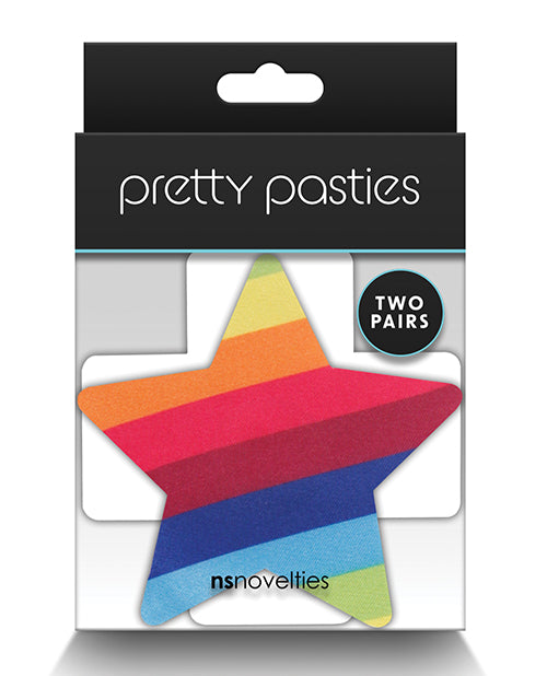 Pretty Pasties Pride Cross & Star Rainbow - 2 Pair - LUST Depot