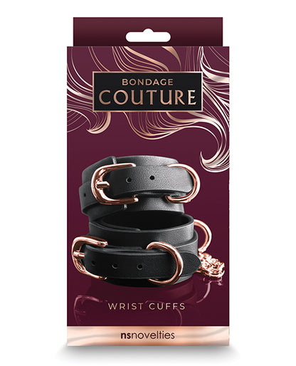 Bondage Couture Wrist Cuffs - Black - LUST Depot