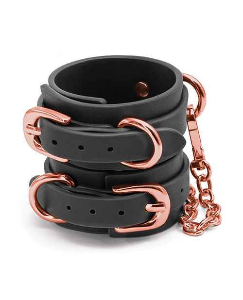 Bondage Couture Wrist Cuffs - Black - LUST Depot