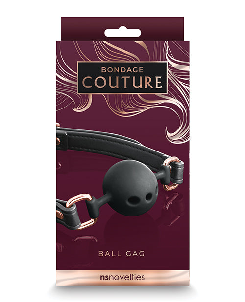 Bondage Couture Ball Gag - Black - LUST Depot