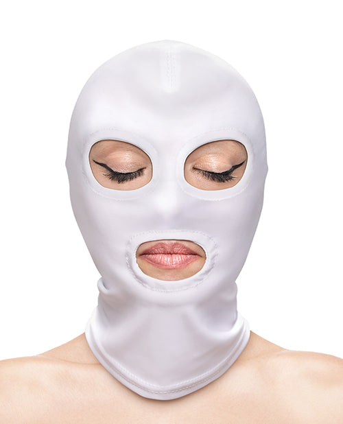 Fetish & Fashion Eyes & Mouth Hood - White - LUST Depot