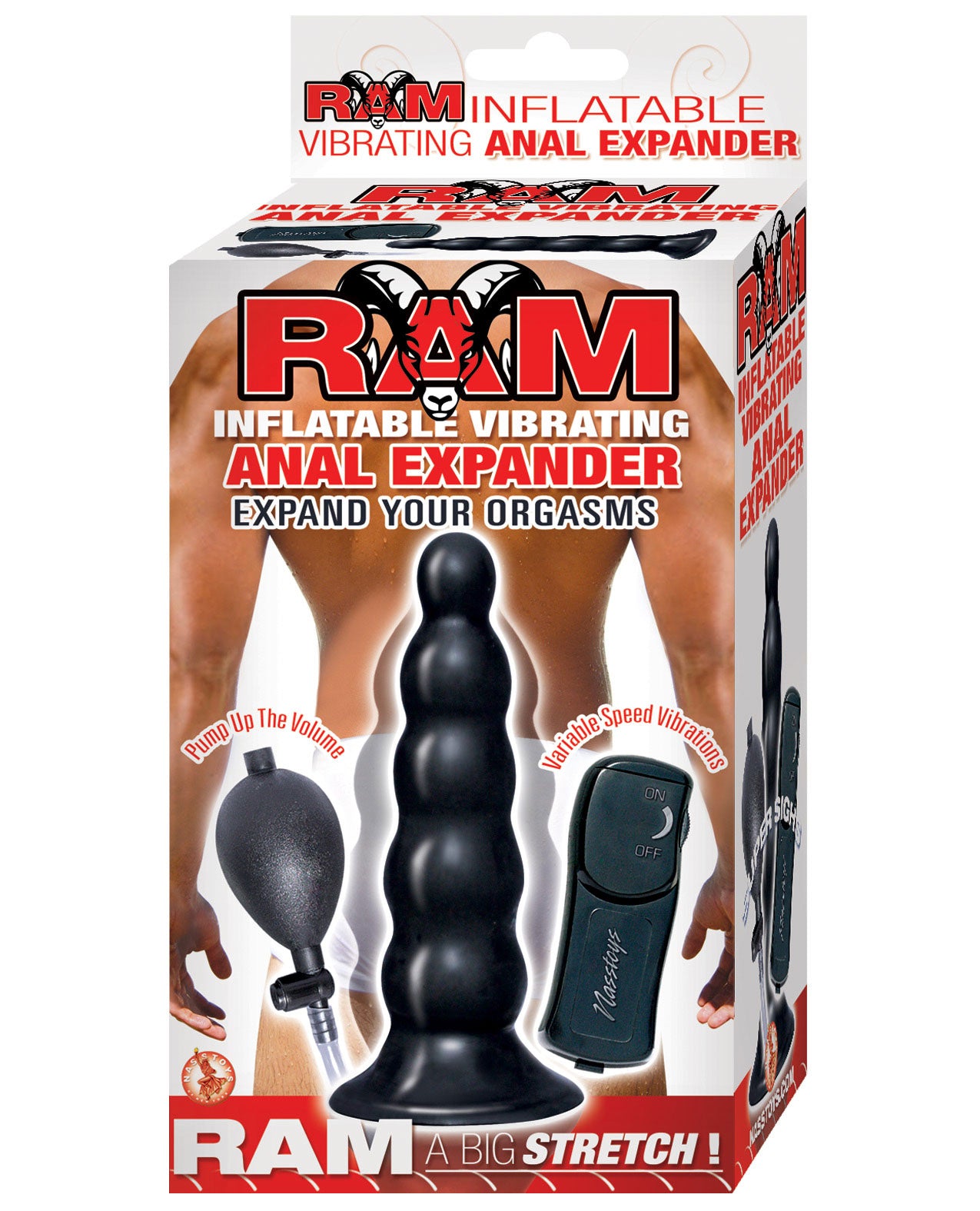 Ram Inflatable Vibrating Anal Expander - Black - LUST Depot