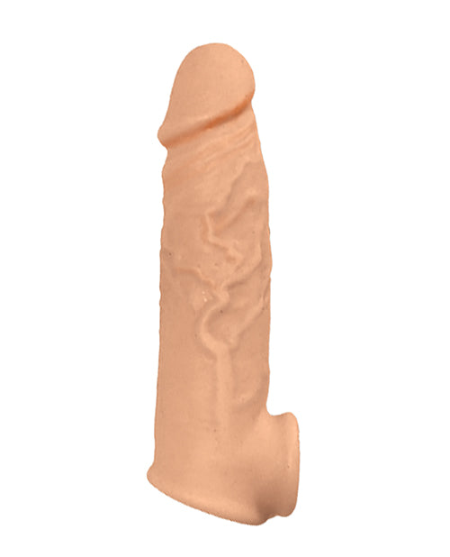 Natural Realskin Vibrating Penis Xtender - White - LUST Depot