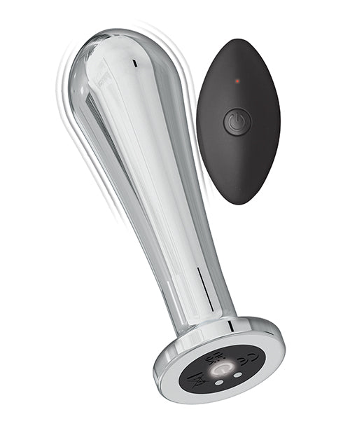 Ass-sation Remote Vibrating Metal Anal Bulb - Silver - LUST Depot