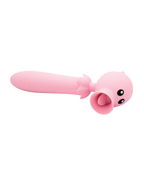 Natalie's Toy Box Lick N' Stick Clit Flicker & G-spot Vibe - Pink - LUST Depot