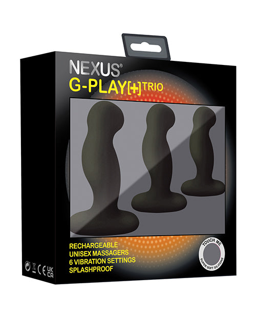 Nexus G Play Trio Rechargeable Massagers - Black - LUST Depot