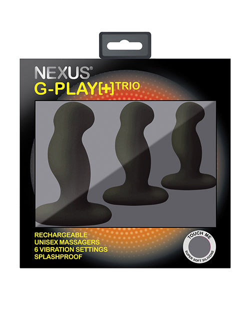 Nexus G Play Trio Rechargeable Massagers - Black - LUST Depot