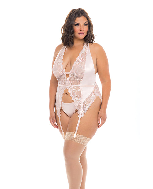 Noah Soft Cup Merrywidow W-garter Straps & G-string Peach Whip 3x-4x - LUST Depot