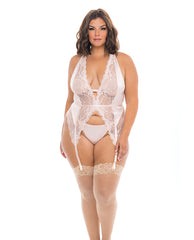 Noah Soft Cup Merrywidow W-garter Straps & G-string Peach Whip 3x-4x