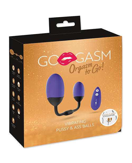 Gogasm Vibrating Pussy & Ass Balls - Purple - LUST Depot