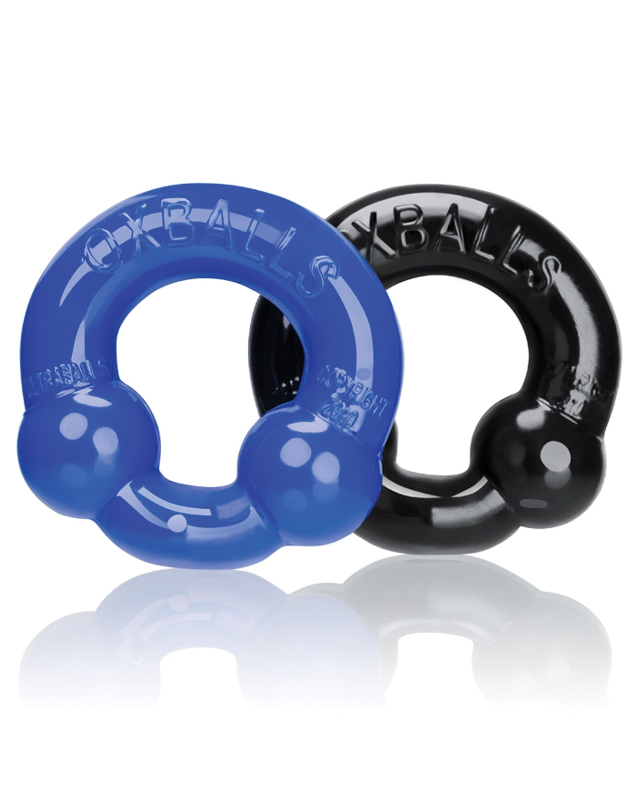 Oxballs Ultraballs Cock Rings - Black-clear Pack Of 2 - LUST Depot