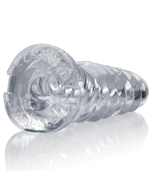 Oxballs Screwed Super Squish Corkscrew Jack Off Toy - Clear - LUST Depot