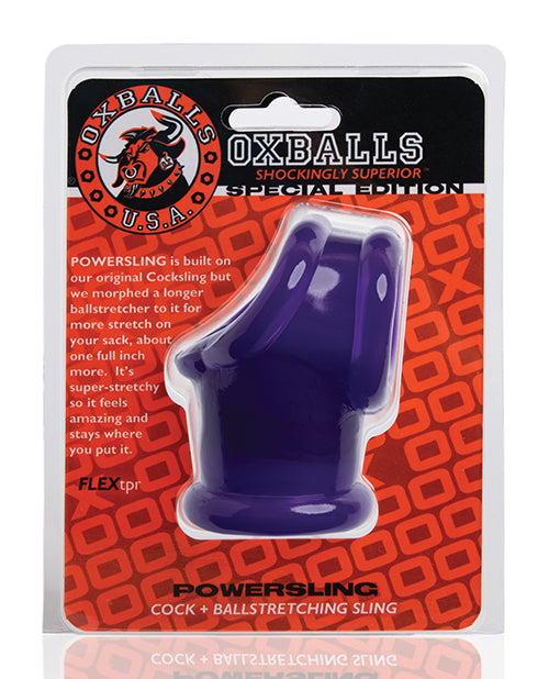 Oxballs Powerballs Cocksling & Ball Stretcher - Eggplant - LUST Depot