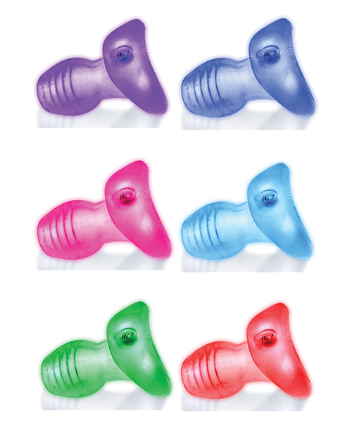 Oxballs Glowhole 1 Hollow Buttplug W-led Insert Small - Clear - LUST Depot