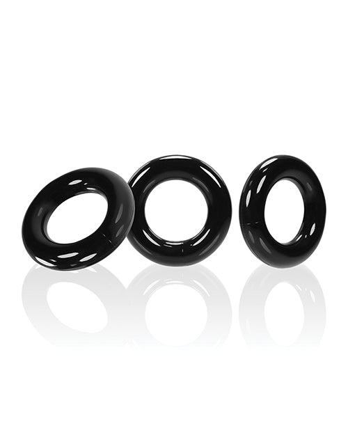 Oxballs Willy Rings - Black Pack Of 3 - LUST Depot