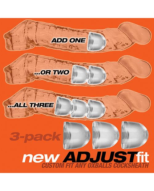 Oxballs Cocksheath Adjustfit Inserts - Pack Of 3 Clear - LUST Depot