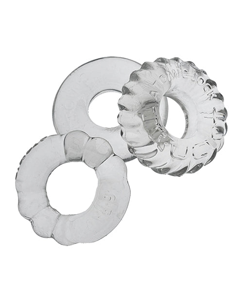 Oxballs Bonemaker 3 Pack Cockring Kit - Clear - LUST Depot