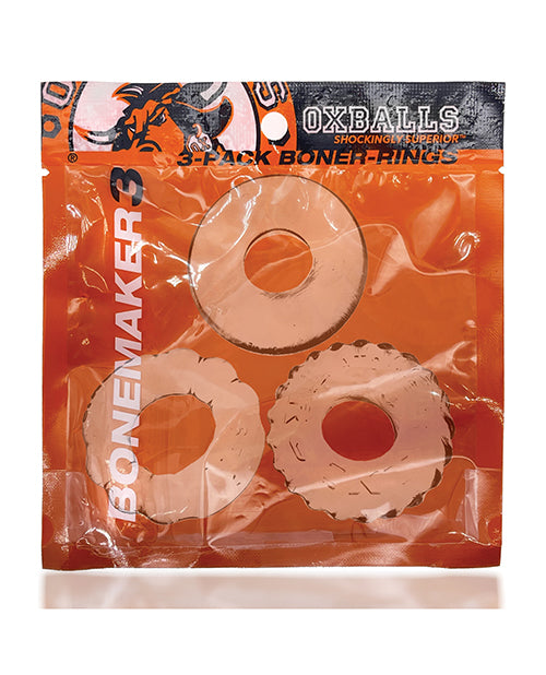 Oxballs Bonemaker 3 Pack Cockring Kit - Clear - LUST Depot