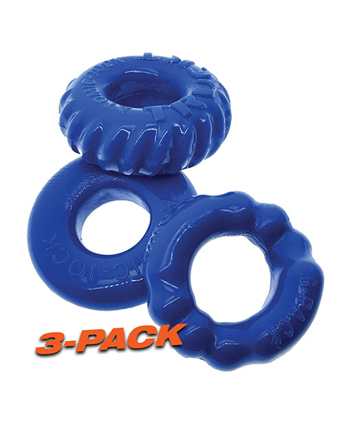 Oxballs Bonemaker 3 Pack Cockring Kit - Pool Blue - LUST Depot