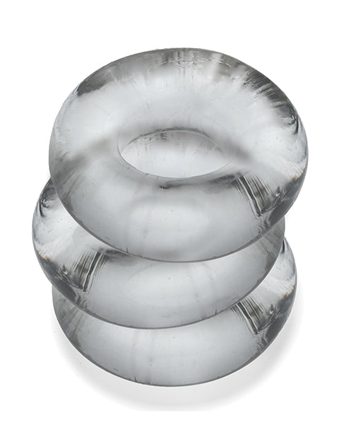 Oxballs Fat Willy 3 Pack Jumbo Cock Rings - Clear - LUST Depot