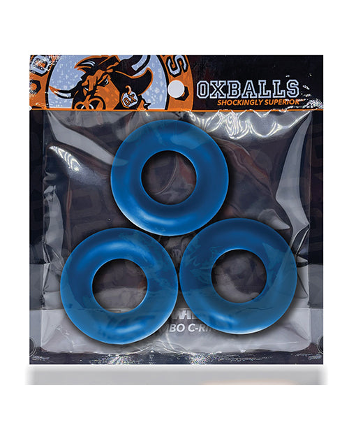 Oxballs Fat Willy 3 Pack Jumbo Cock Rings - Space Blue - LUST Depot