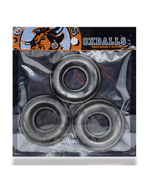 Oxballs Fat Willy 3 Pack Jumbo Cock Rings - Steel - LUST Depot