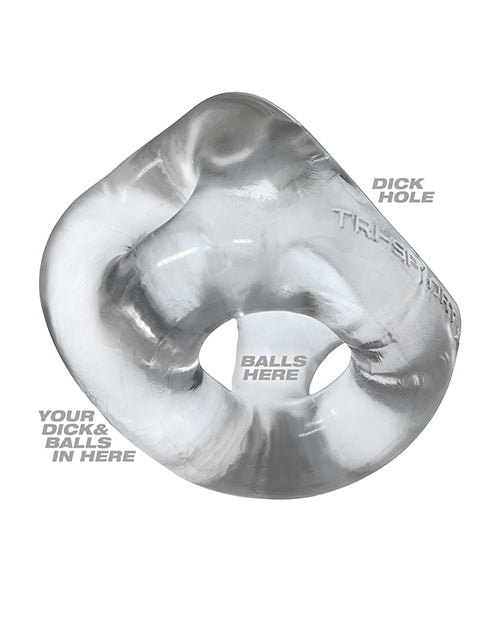 Oxballs Tri Sport Xl 3 Ring Sling - Clear - LUST Depot