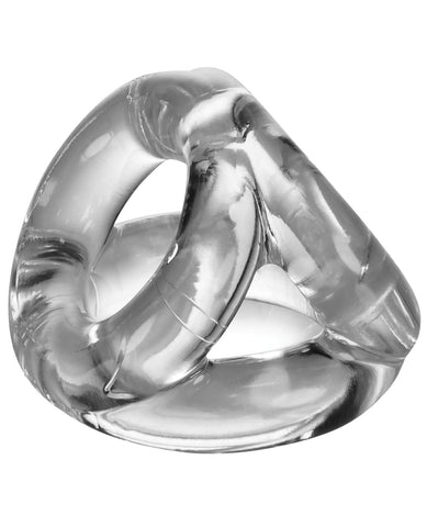 Oxballs Atomic Jock Tri Sport 3 Ring Sling Cockring - Clear