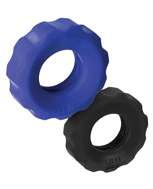 Hunky Junk Cog Ring 2 Size Double Pack - Cobalt & Tar Pack Of 2 - LUST Depot