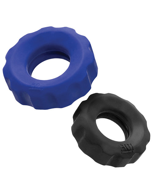 Hunky Junk Cog Ring 2 Size Double Pack - Cobalt & Tar Pack Of 2 - LUST Depot