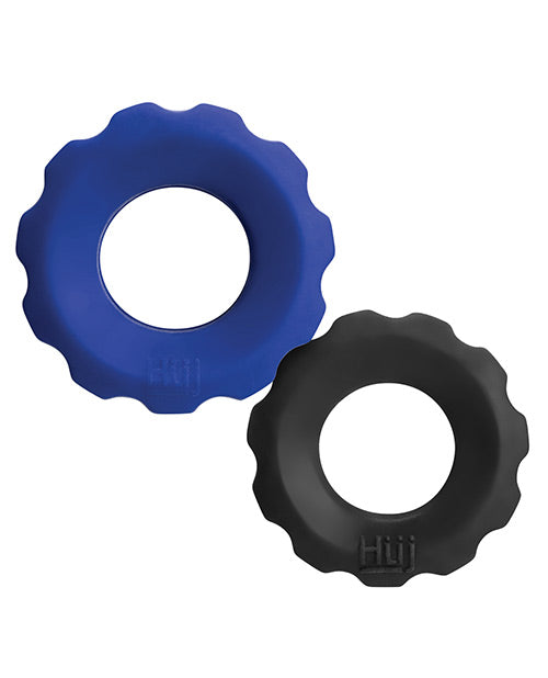 Hunky Junk Cog Ring 2 Size Double Pack - Cobalt & Tar Pack Of 2 - LUST Depot