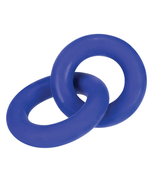 Hunky Junk Duo Linked Cock & Ball Rings - Cobalt - LUST Depot