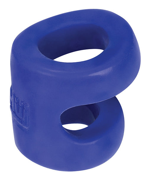 Hunky Junk Connect Cock Ring W-balltugger - Cobalt - LUST Depot