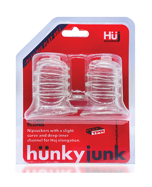 Hunky Junk Elong Nipsuckers - Clear - LUST Depot