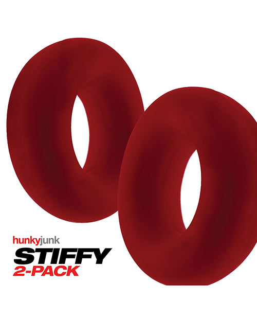 Hunky Junk Stiffy 2 Pack Cockrings - Cherry Ice - LUST Depot