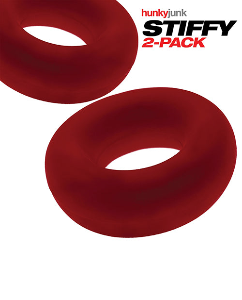 Hunky Junk Stiffy 2 Pack Cockrings - Cherry Ice - LUST Depot